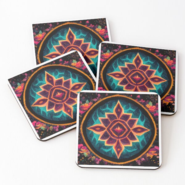 Item preview, Vibrant Psychedelic Mandala Three designed and sold by robotic-artist.