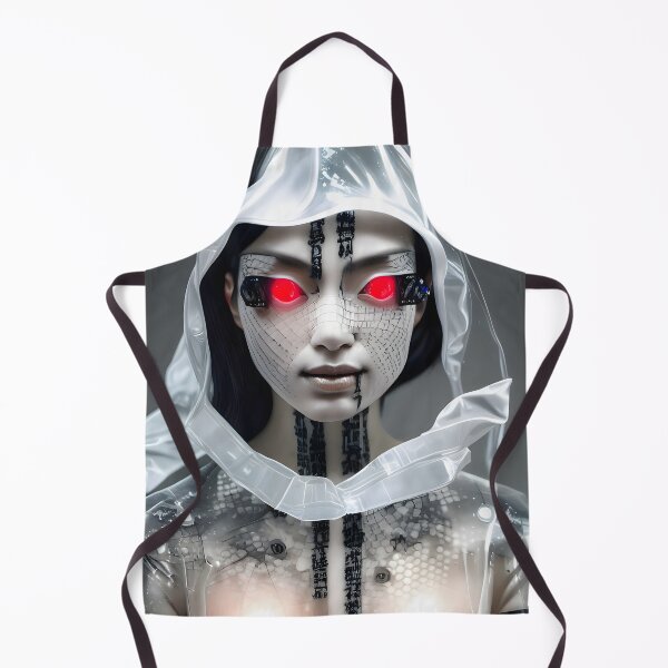 Aperçu de l'œuvre Gouttes de peinture acrylique Cyberpunk japonais Geisha Cyborg - art numérique moderne créée et vendue par ai-mnesia.