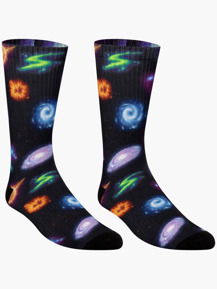 Thumbnail 3 of 5, Socks, Galaxy Pattern designed and sold by Brittany Penn.