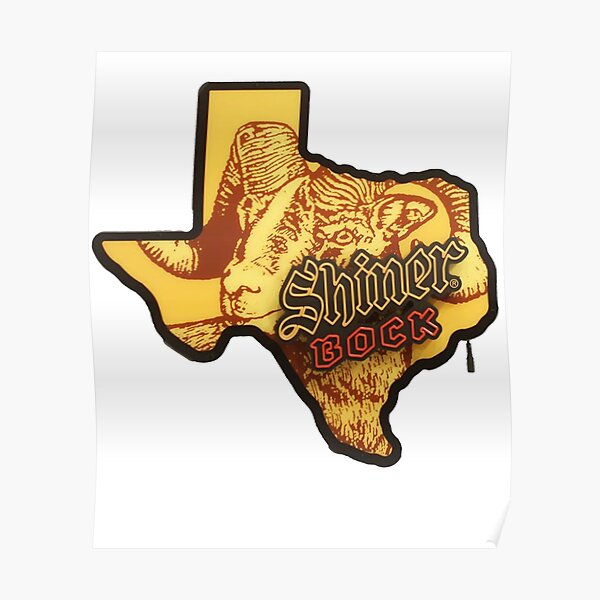 "ShinerbockBeerShiner Texas Logo" Poster for Sale by KevinEMayer Redbubble