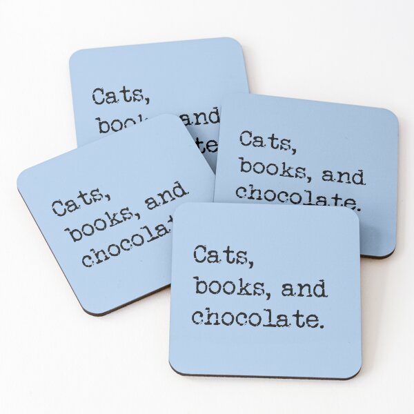 Item preview, Cats, Books, and Chocolate designed and sold by Thinklings.