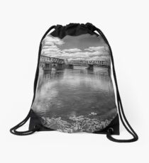 A Bridge divided Drawstring Bag