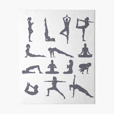 The 26 Poses of Bikram Yoga Peach Art Board Print for Sale by The Art of the  Pause