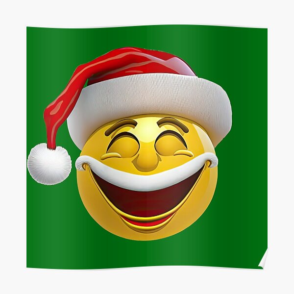 "Santa Smiley Face" Poster for Sale by utwlabs | Redbubble