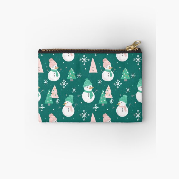 Item preview, Merry Snowmen on Vivid Teal designed and sold by latheandquill.