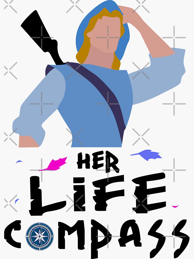 Discover Her Life Compass Sticker