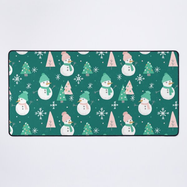 Item preview, Merry Snowmen on Vivid Teal designed and sold by latheandquill.