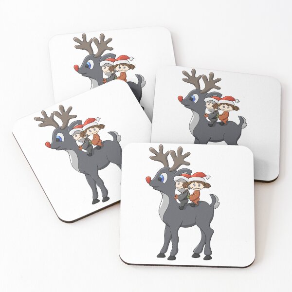 Item preview, Elves riding on a Reindeer designed and sold by GaudiumLibri.