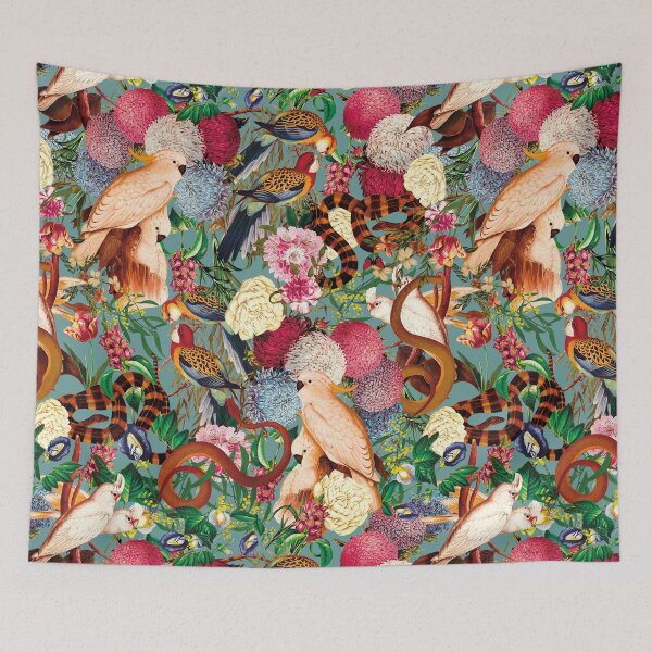 Item preview, Floral and Animals pattern designed and sold by Burcu Korkmazyurek.