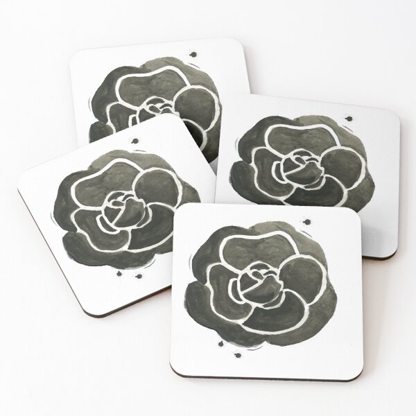 Item preview, Classic Black Camellia Watercolour  designed and sold by lizzielamb.