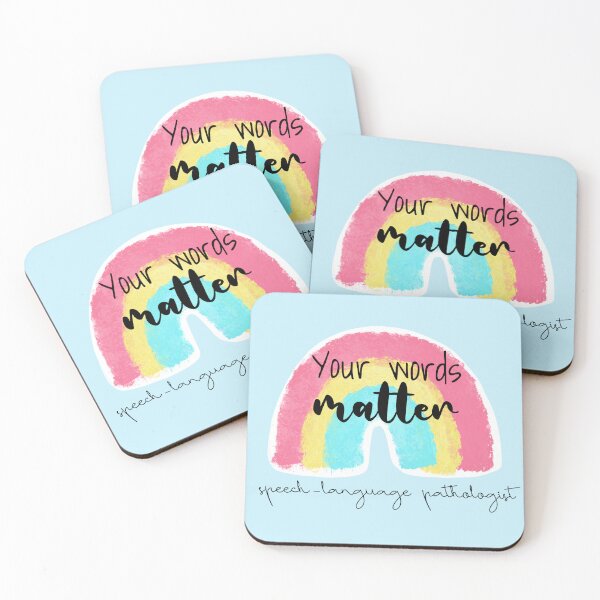 Item preview, Your words matter - speech-language pathologist rainbow designed and sold by Artbyacat.