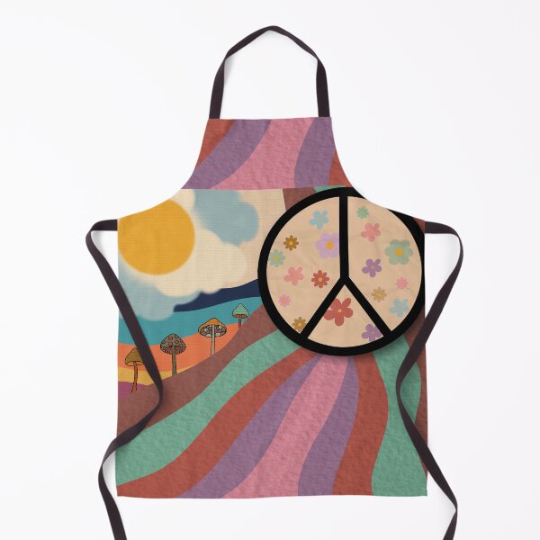 Item preview, Groovy Vintage Flower Power Peace and Mushrooms designed and sold by By Aurora Sky.