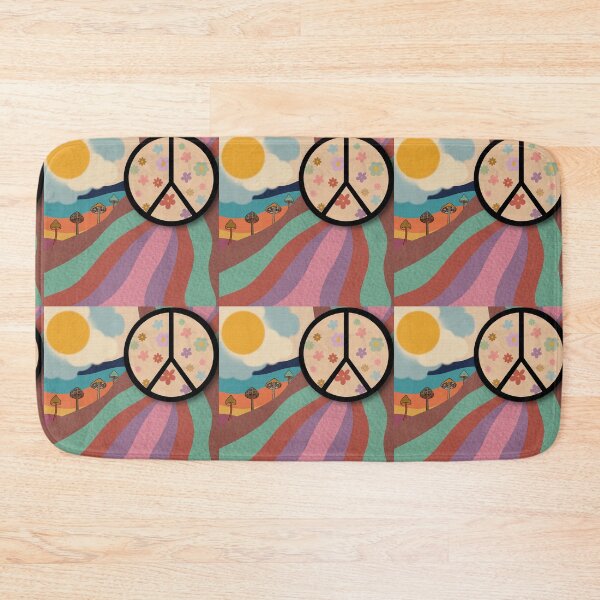 Item preview, Groovy Vintage Flower Power Peace and Mushrooms designed and sold by By Aurora Sky.