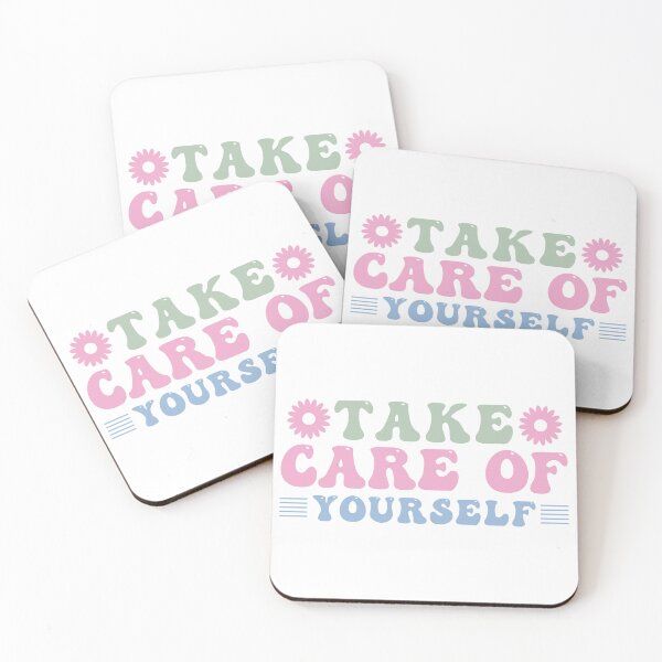Item preview, Take Care of Yourself Floral Bold Color Block Graphic Design designed and sold by redbubbleart18.