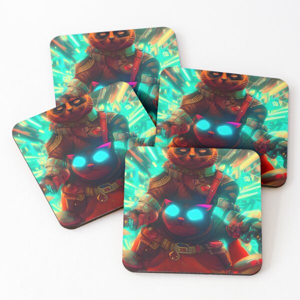 Item preview, cat in mask painting #8 designed and sold by supeart.