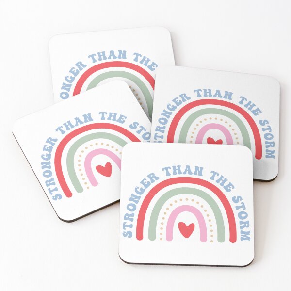 Item preview, Stronger Than The Storm Rainbow Bold Color Block Graphic Design designed and sold by redbubbleart18.