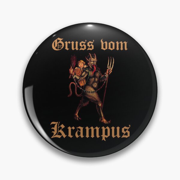 Artikelvorschau, Reto Vintage Krampuskind im Korb - Gruss vom Krampus entworfen und verkauft von Georgy09.