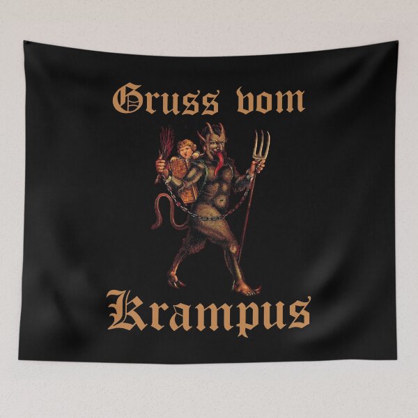 Item preview, Reto Vintage Krampus Child in Basket - Gruss vom Krampus designed and sold by Georgy09.
