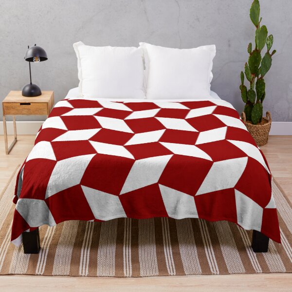 Item preview, 3D Deceptive Squares (Burgundy) designed and sold by Summer-Winter.