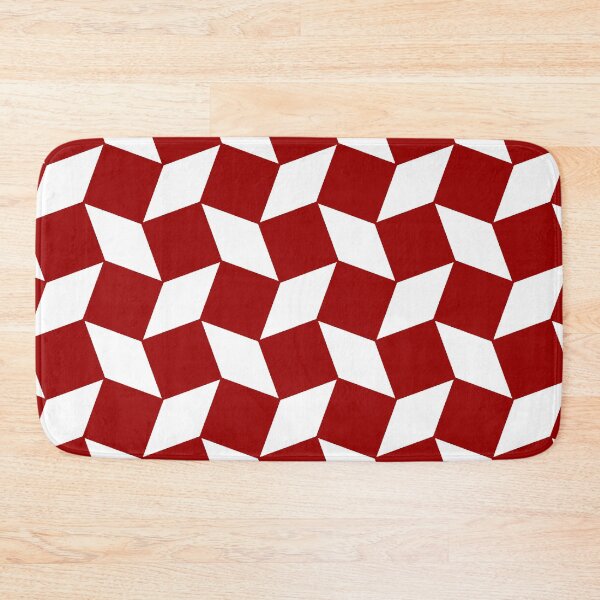 Item preview, 3D Deceptive Squares (Burgundy) designed and sold by Summer-Winter.