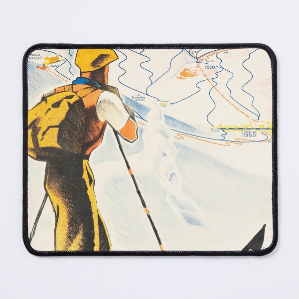 Item preview, DOLOMITI CORTINA and its ski slopes Vintage Italy Tourism Advertisement Poster designed and sold by retroposters.