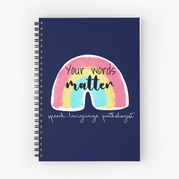 Item preview, Your words matter - speech-language pathologist rainbow (white text) designed and sold by Artbyacat.