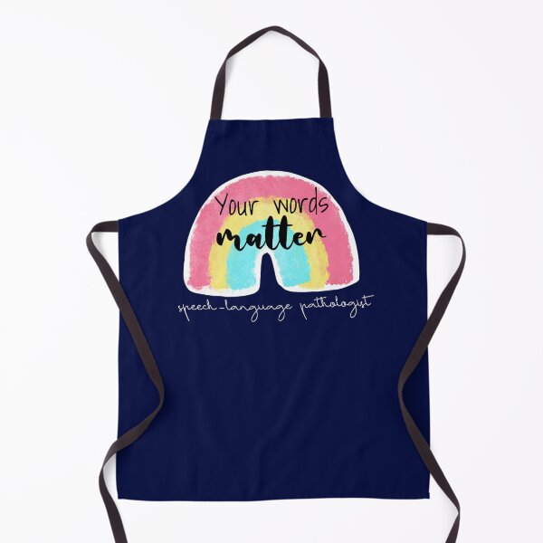 Item preview, Your words matter - speech-language pathologist rainbow (white text) designed and sold by Artbyacat.
