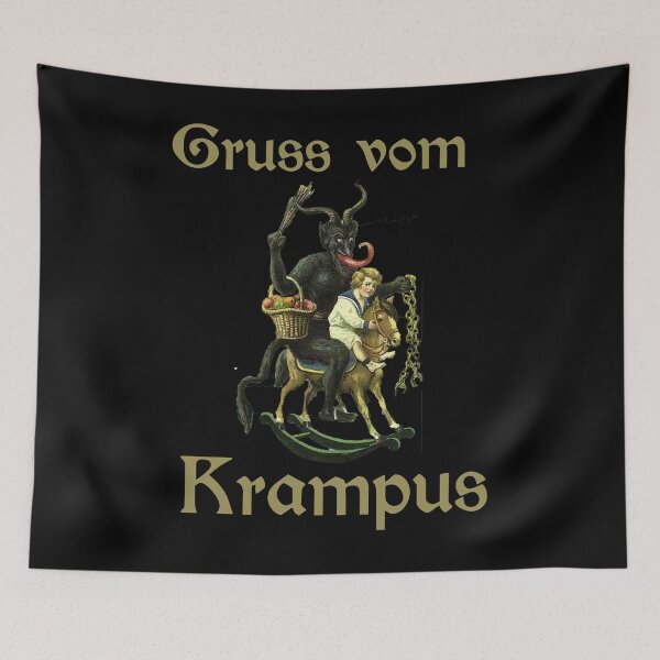 Item preview, Gruss vom Krampus - Vintage Krampus with Child designed and sold by Georgy09.