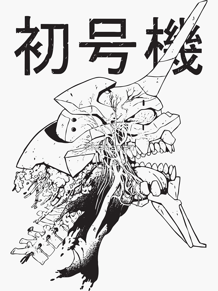 "Neon Genesis Evangelion Anime Manga" Sticker for Sale by khahanan