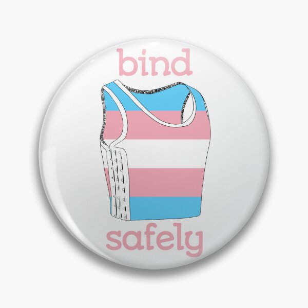 Item preview, Bind Safely (trans flag) designed and sold by mossytoothjar.