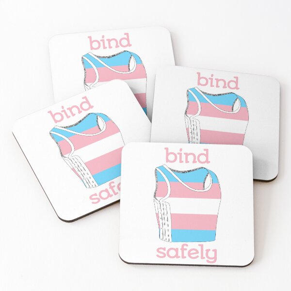 Item preview, Bind Safely (trans flag) designed and sold by mossytoothjar.