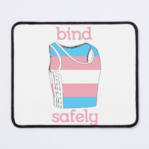 Item preview, Bind Safely (trans flag) designed and sold by mossytoothjar.