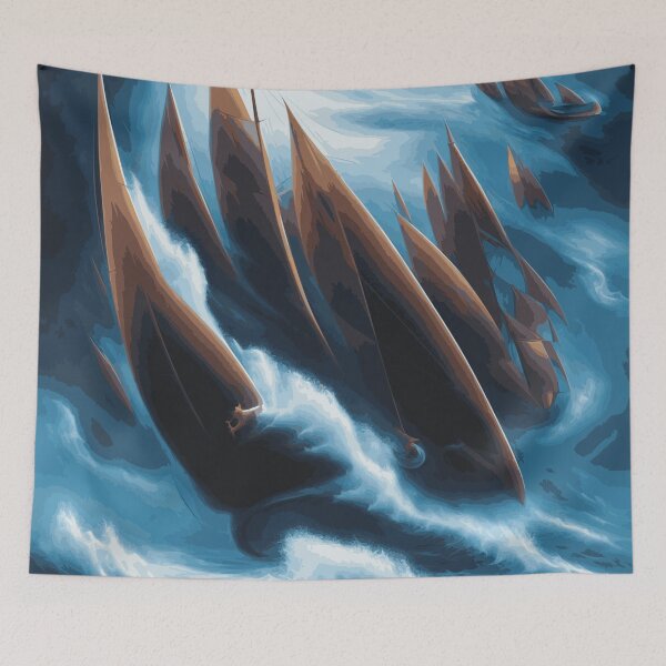 Item preview, Sailboating Abstract Stormy Waves designed and sold by Nonshape.