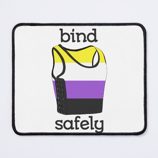 Item preview, Bind Safely (nonbinary flag) designed and sold by mossytoothjar.