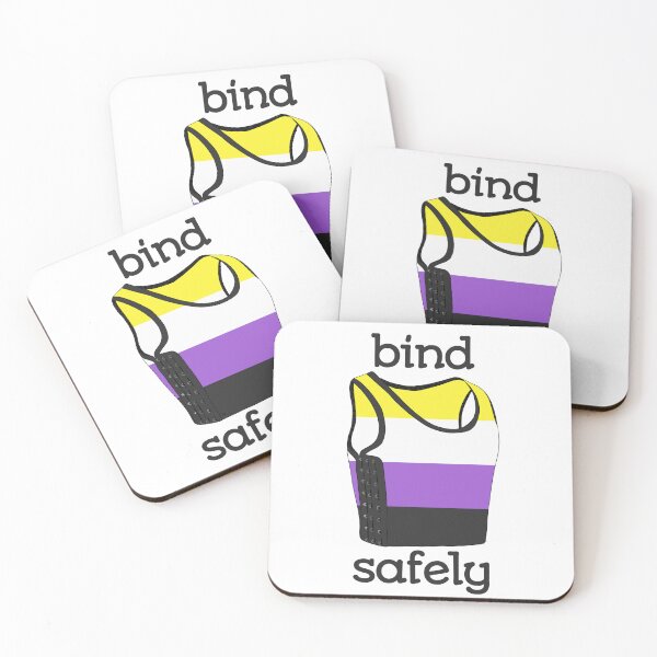 Item preview, Bind Safely (nonbinary flag) designed and sold by mossytoothjar.