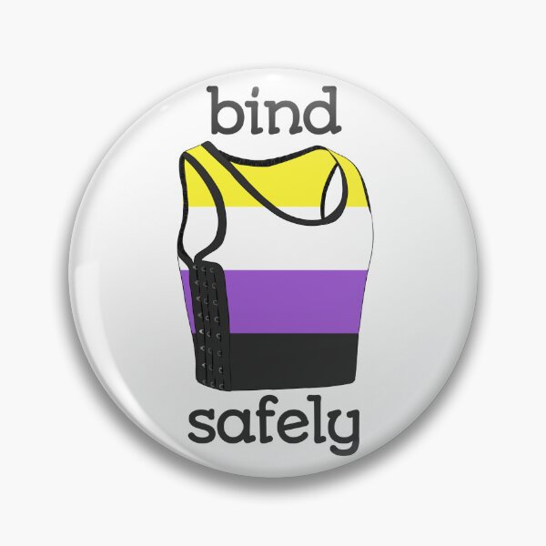 Item preview, Bind Safely (nonbinary flag) designed and sold by mossytoothjar.