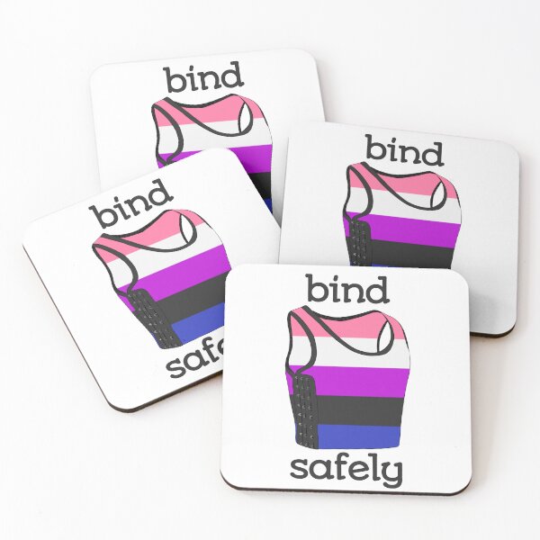 Item preview, Bind Safely (genderfluid flag) designed and sold by mossytoothjar.