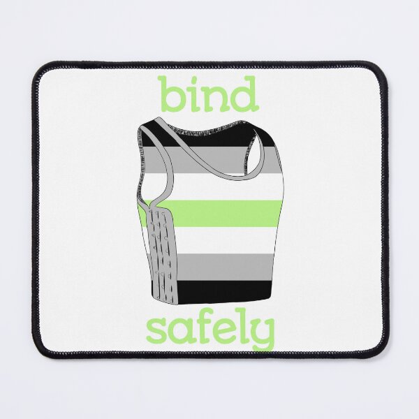 Item preview, Bind Safely (agender flag) designed and sold by mossytoothjar.