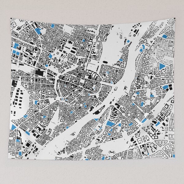 Item preview, Map of Munich, Germany with its schools in color designed and sold by jean-nicolas.