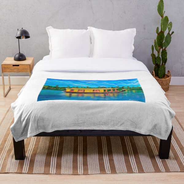 Item preview, Kerala House Boat scenic landscape designed and sold by artbymanjiri.