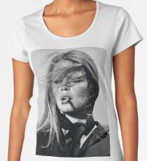 Brigitte Bardot Schwarz-Weiß-Fotografie Frauen Premium T-Shirts