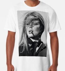 Brigitte Bardot Schwarz-Weiß-Fotografie Longshirt