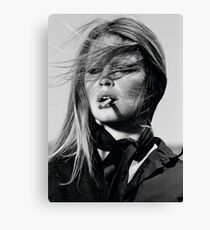 Brigitte Bardot black & white photography Canvas Print