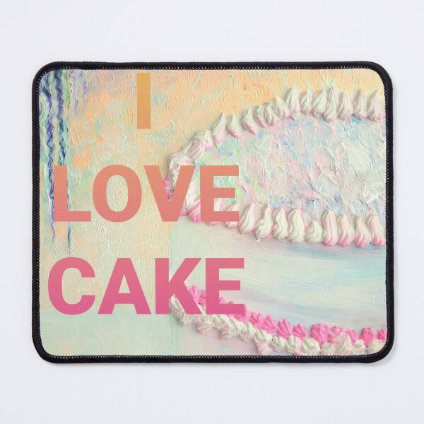 Item preview, I LOVE CAKE Acrylic Painting On Canvas Print designed and sold by ClosLineDesigns.