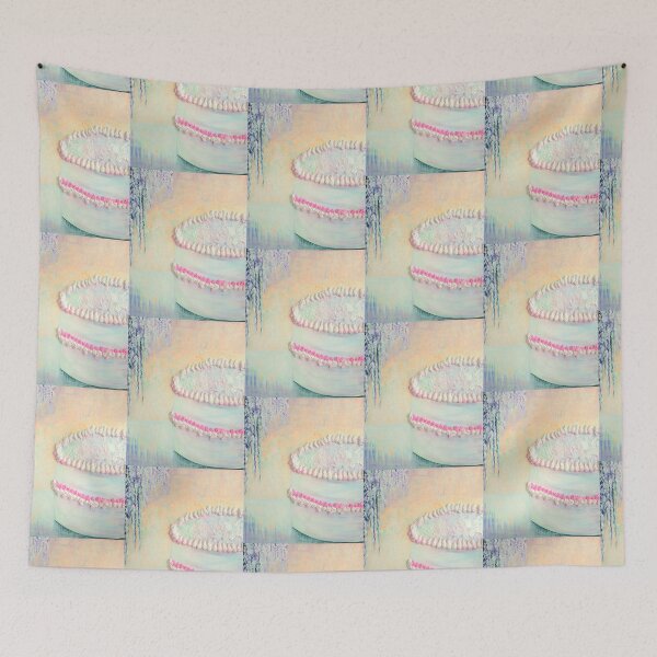 Item preview, Cakes Have Layers I LOVE CAKE Acrylic Painting On Canvas Print designed and sold by ClosLineDesigns.