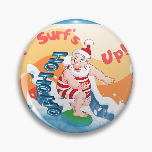 Item preview, Christmas Chronicles - Retro Surf's Up Santa designed and sold by ttsayt1earth.
