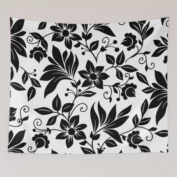 Item preview, Night Garden Flowers (Black) designed and sold by Summer-Winter.