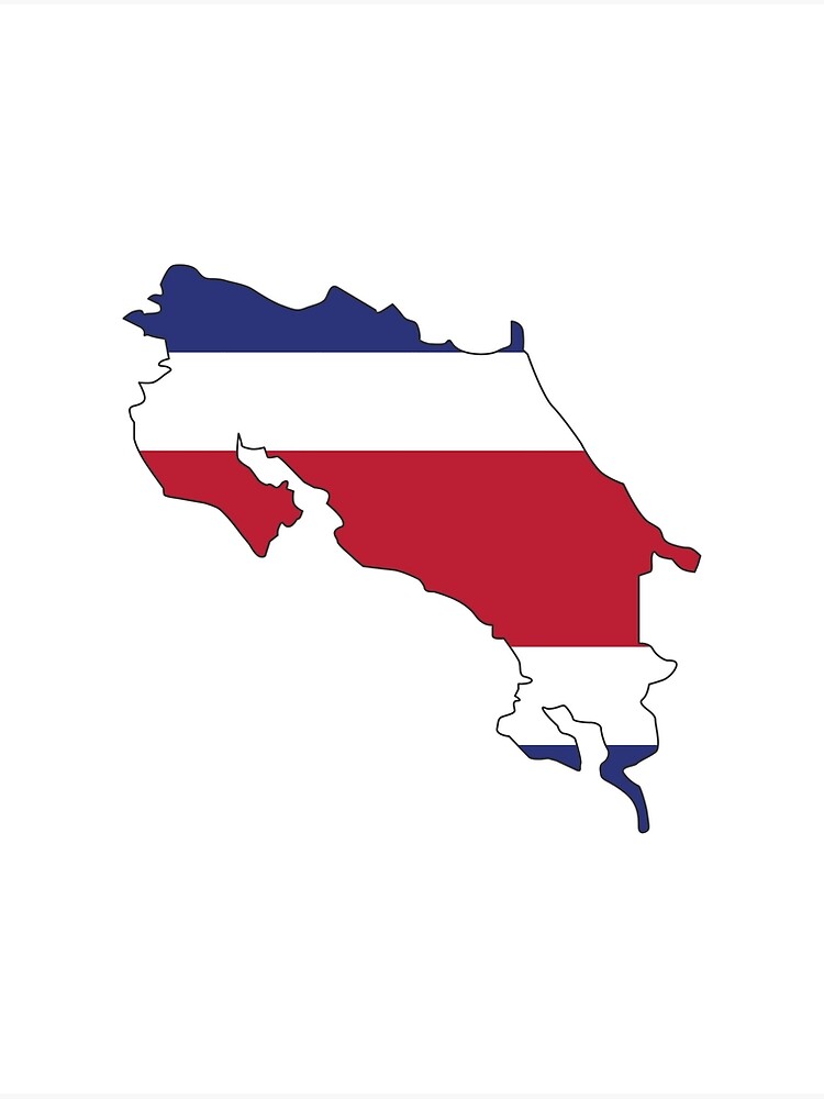 Póster Mapa De La Bandera De Costa Rica De Deasdw1 Redbubble 6585