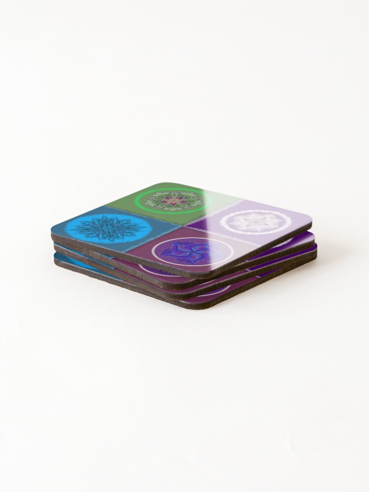 Thumbnail 4 of 5, Coasters (Set of 4), patchwork designed and sold by DragonflycreatN.