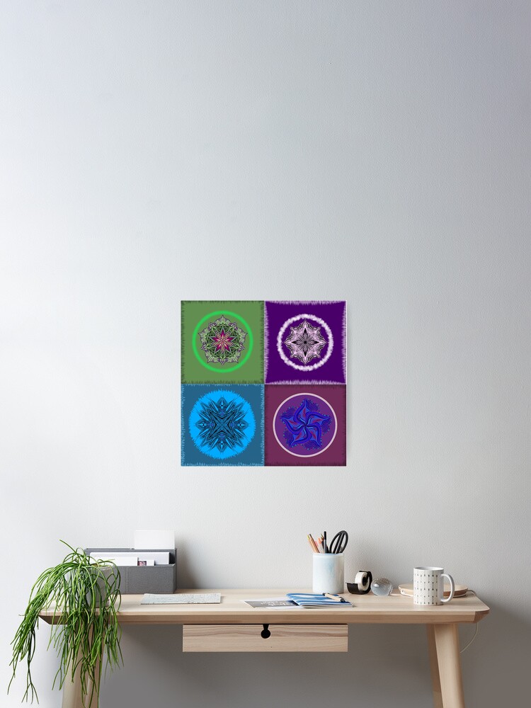 Thumbnail 2 of 3, Poster, patchwork designed and sold by DragonflycreatN.
